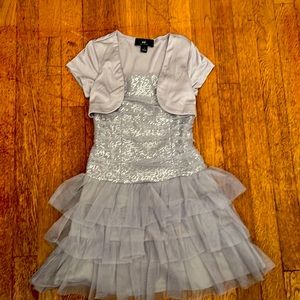 Amy Byer silver dress sz 7
